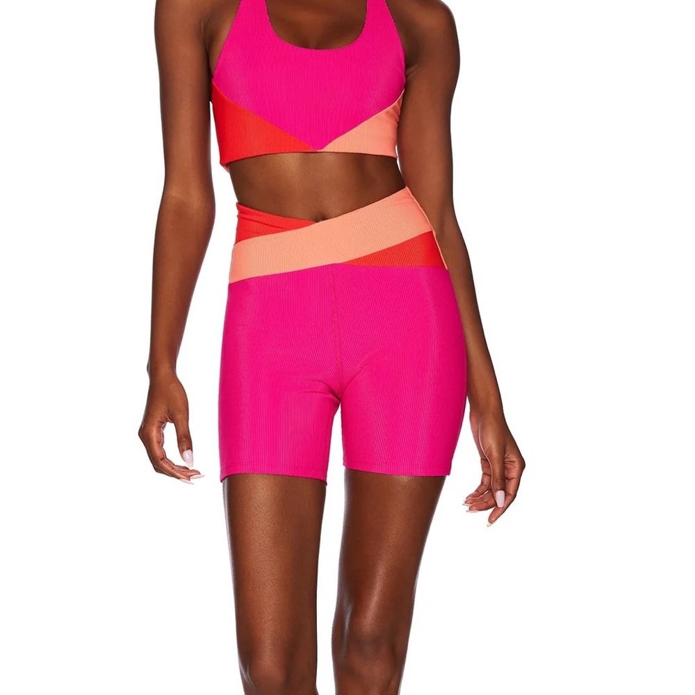 NEW Beach Riot Magenta Coral Bike Short